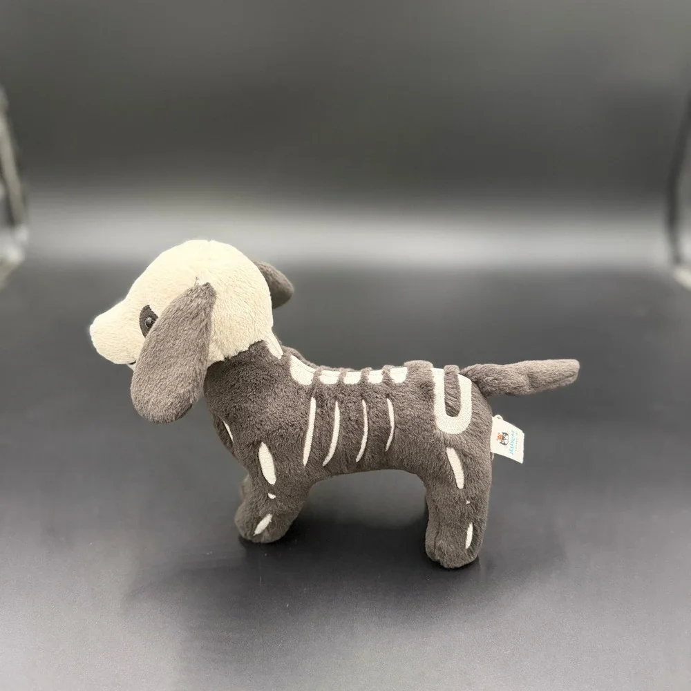 Jellycat Skeledog Dan Retired Skeleton Dachshund Plush Charcoal Halloween